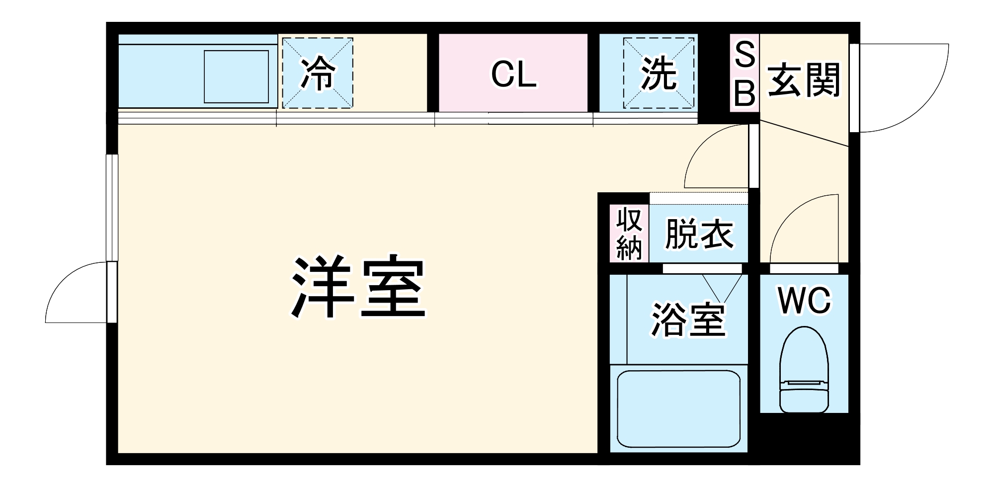 GLAMB3 道明町Ⅱ・104号室の間取り