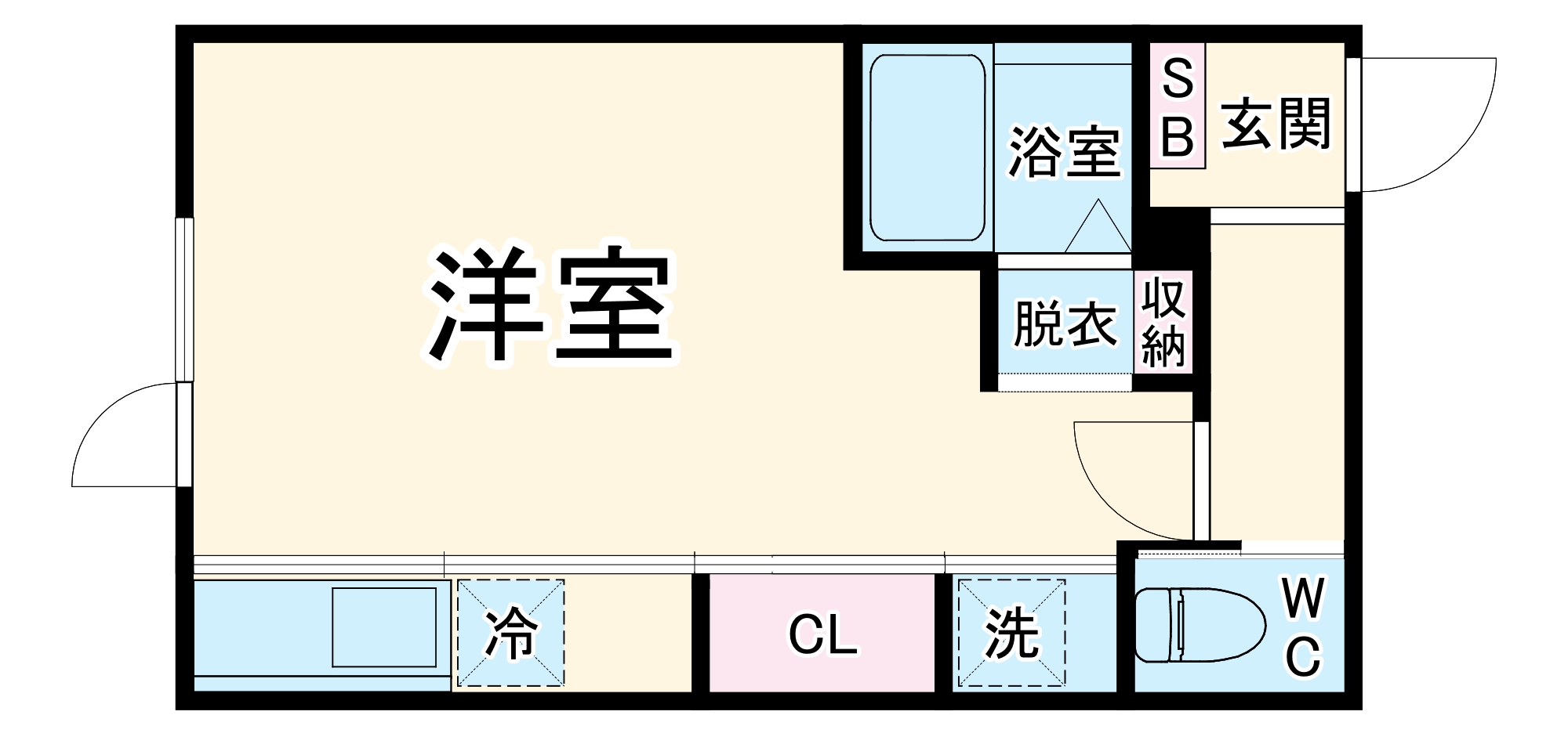 GLAMB3 道明町Ⅱ・201号室の間取り
