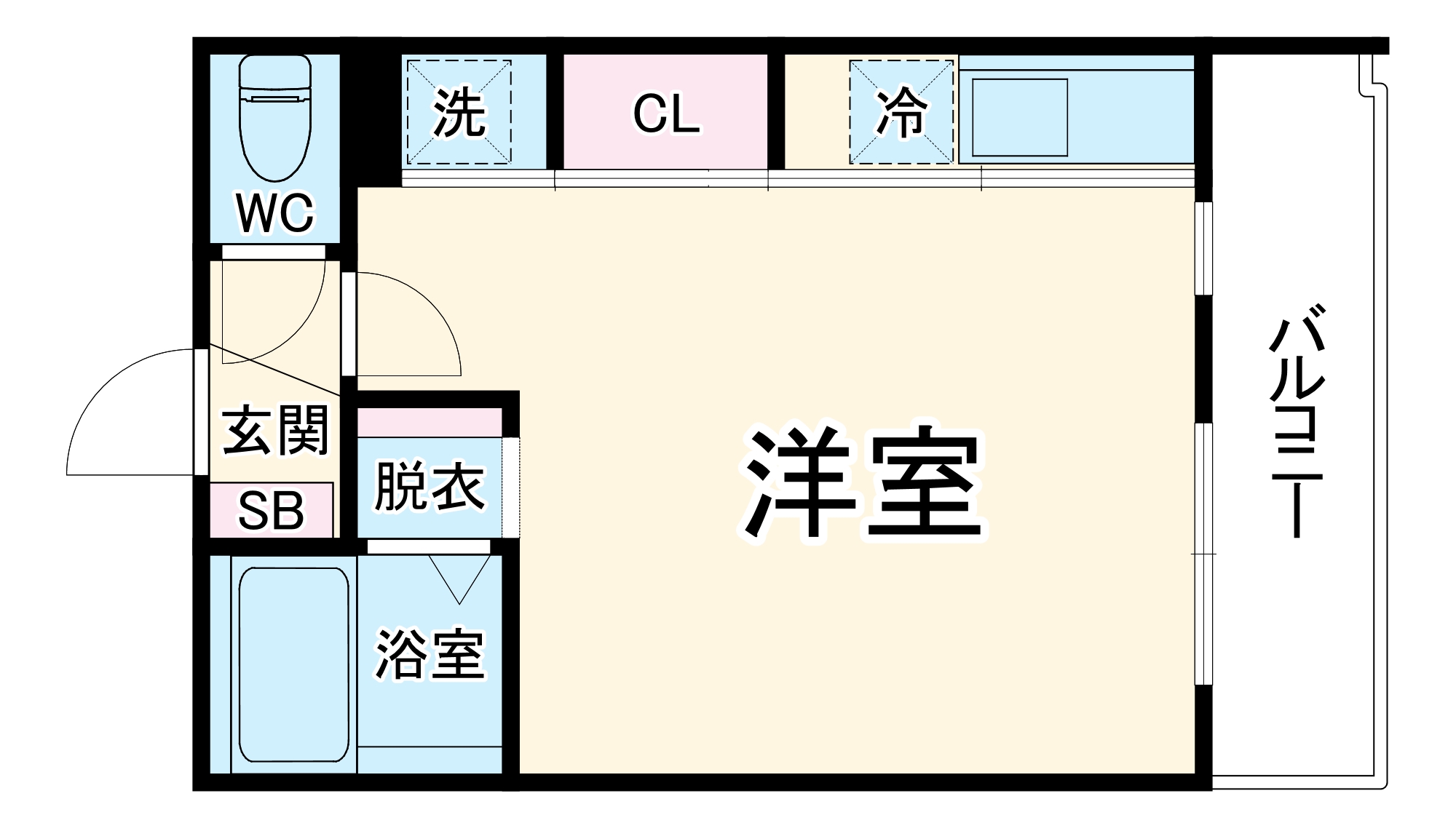 GLAMB3 道明町Ⅱ・203号室の間取り