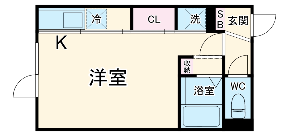 GLAMB3 道明町Ⅱ・204号室の間取り