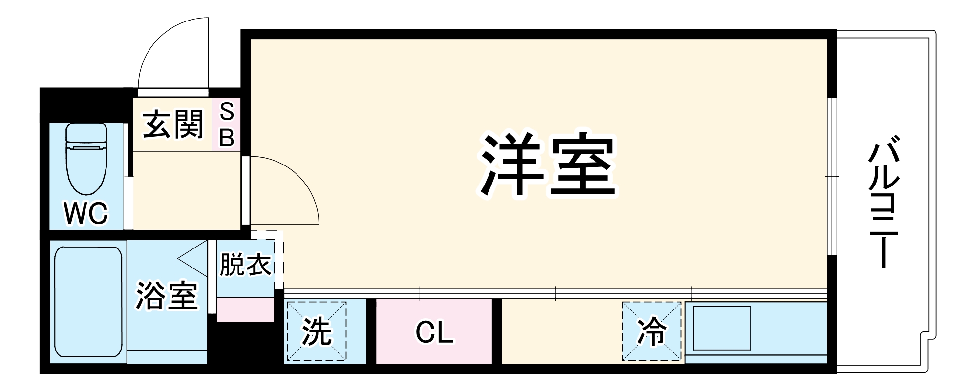 GLAMB3 道明町Ⅱ・302号室の間取り