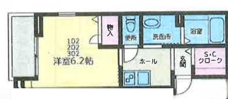 グリーンテラスⅤ・302号室の間取り
