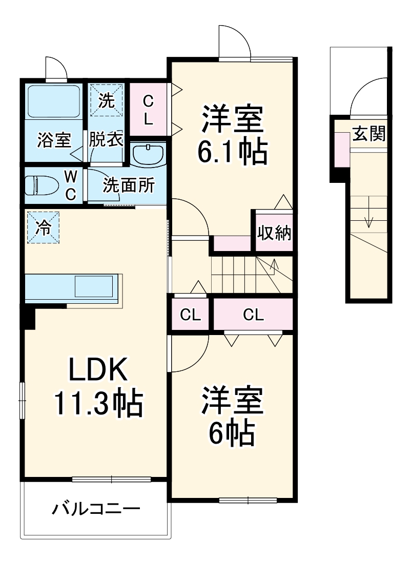 ジェルメ86 Ⅴの間取り