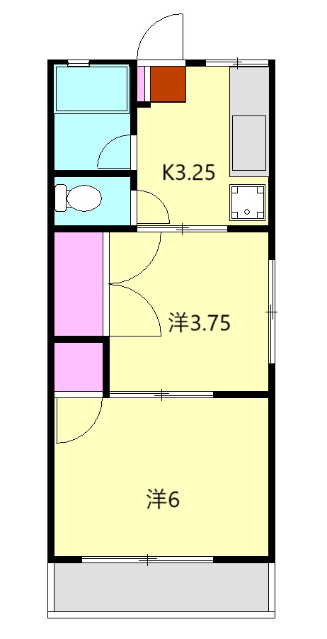 シティハイム湘南Bの間取り