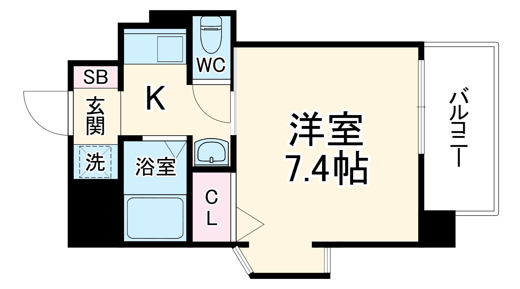 エステムコート京都烏丸Ⅲジャパニズムの間取り
