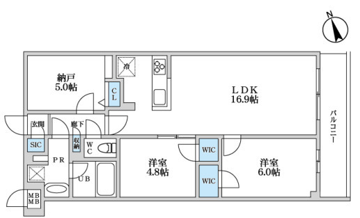 S-RESIDENCE富士見ヶ丘afford・205号室の間取り