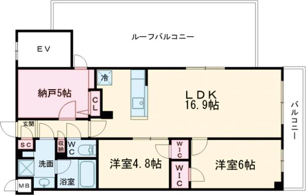 S-RESIDENCE富士見ヶ丘afford・404号室の間取り