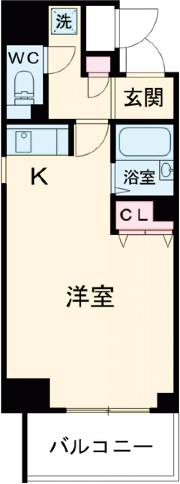 レジディア大井町・404号室の間取り
