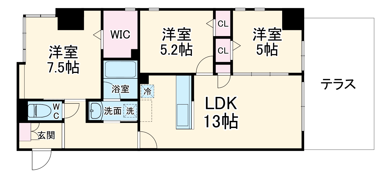 Mellow Gyoutokuの間取り