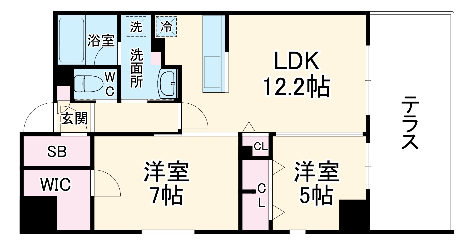 Mellow Gyoutokuの間取り