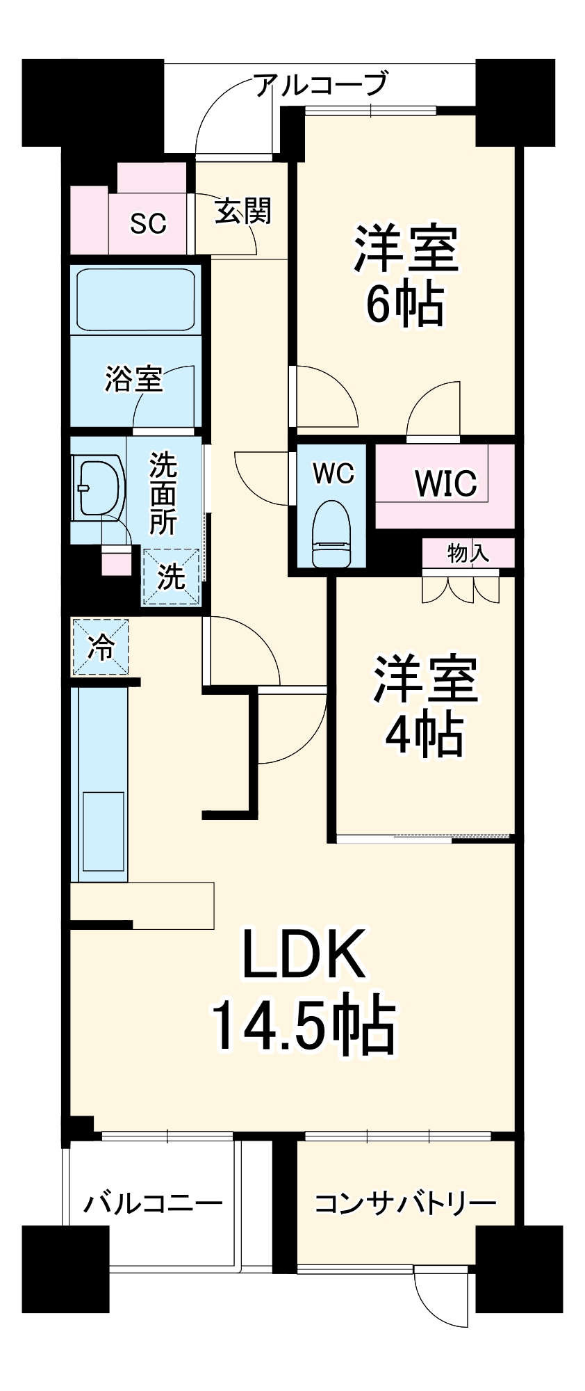 プラウド箕面船場の間取り