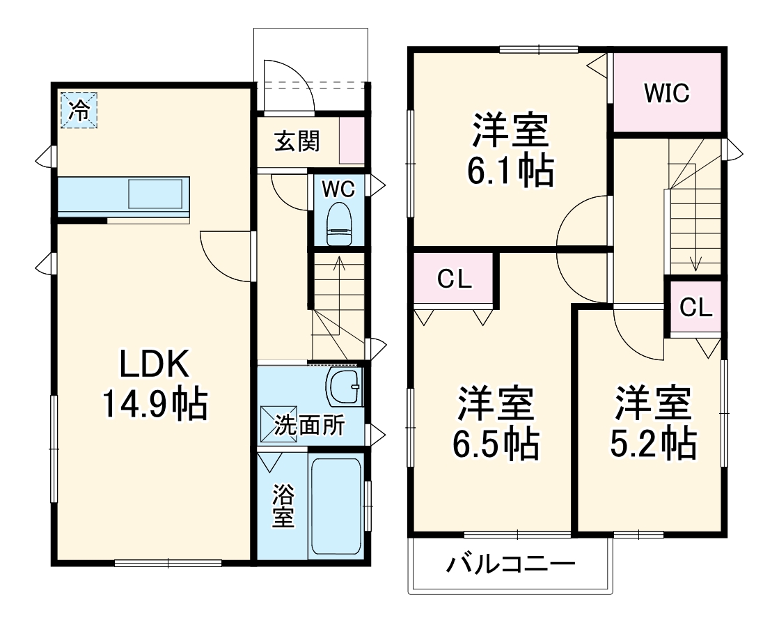 （仮）グランソフィア吉野町・B号室の間取り