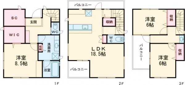 江戸川区一之江６丁目住宅・1号室の間取り