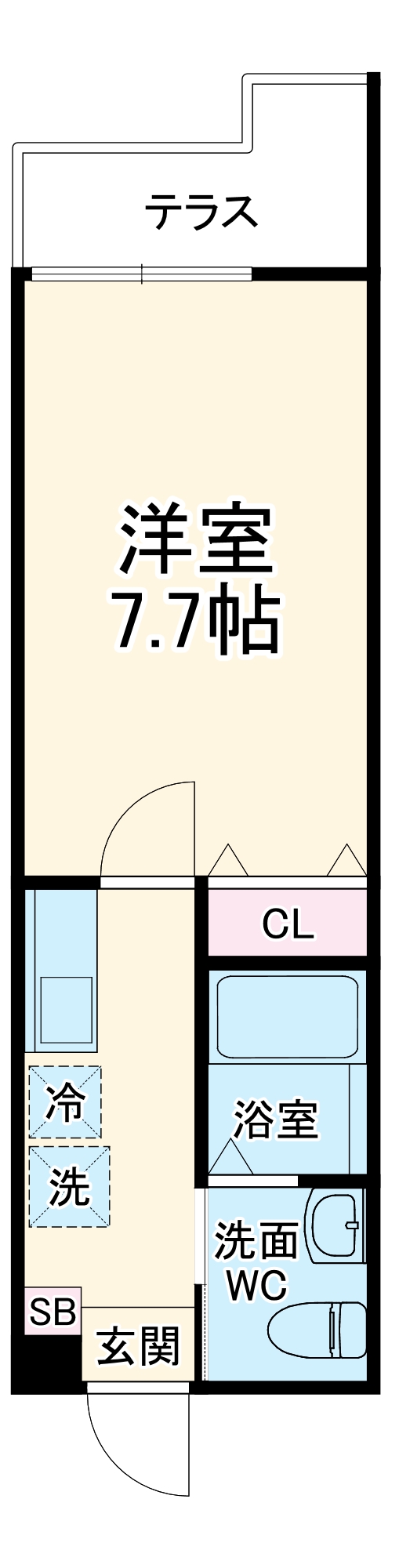 ハーミットクラブハウス上大岡Ⅱ(仮)の間取り