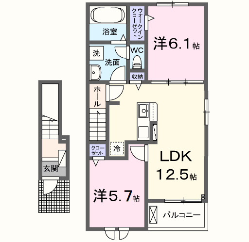 イースト オレヌの間取り