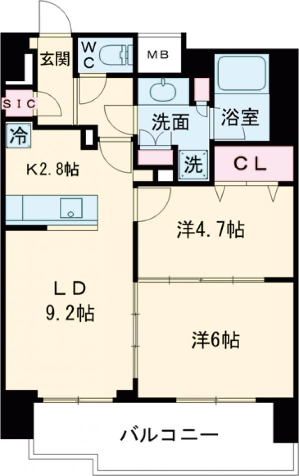 エミリブ鷺ノ宮の間取り