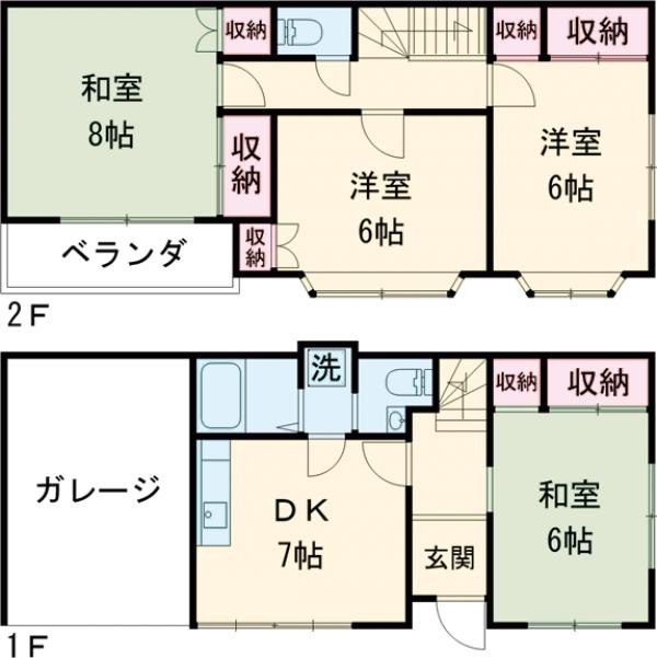 西瑞江戸建の間取り