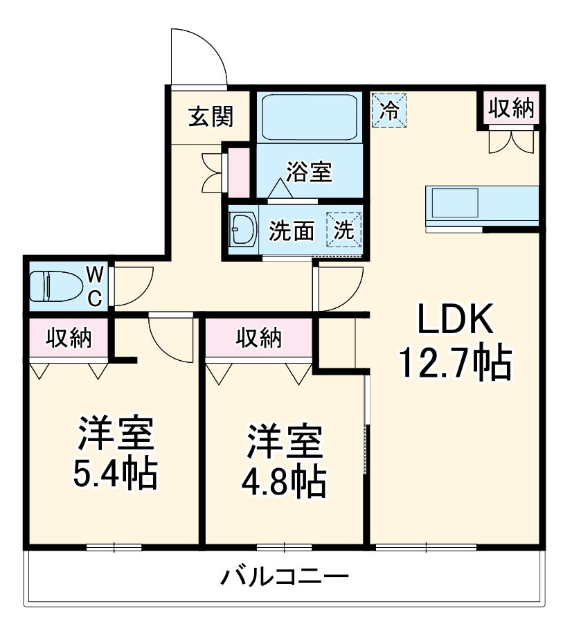 ヴィルシャルマンⅠ・202号室の間取り