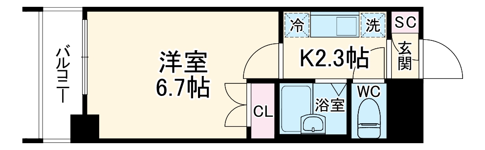プライマル西船橋の間取り