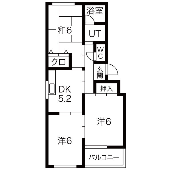 メゾンドアインの間取り