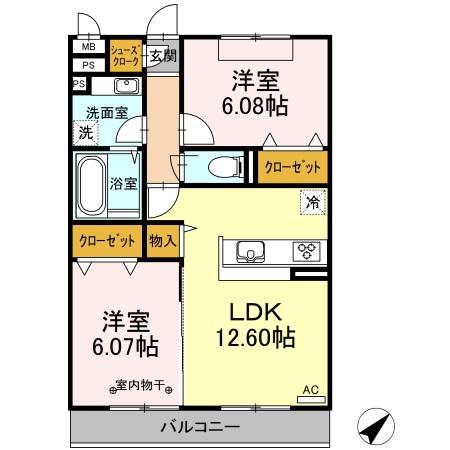 K-コーポの間取り