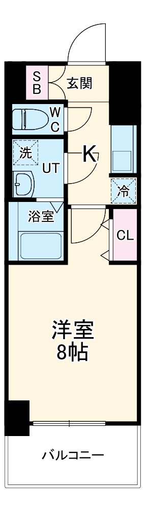 S-RESIDENCE堀田NorthⅡ・1102号室の間取り