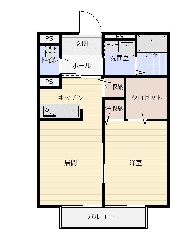 Ｃｕｌｆｅ　Ｂ・201号室の間取り