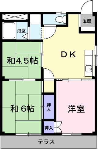 アーバンハイツAの間取り