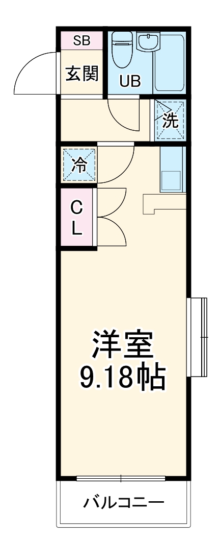 ローズガーデンＡ５２・307号室の間取り