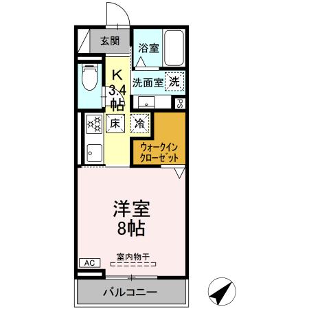 AXIS（C棟）・203号室の間取り