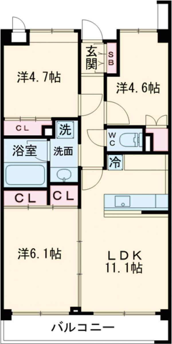 レジデンス世田谷等々力の間取り