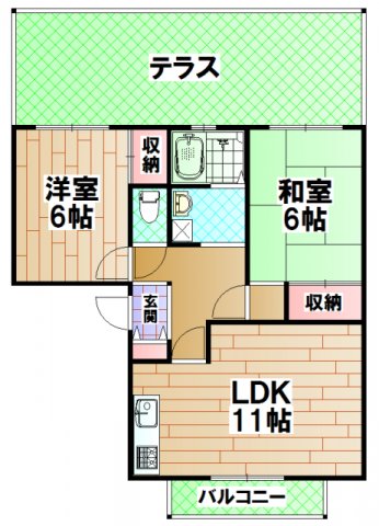 サンプライムシティ A棟の間取り