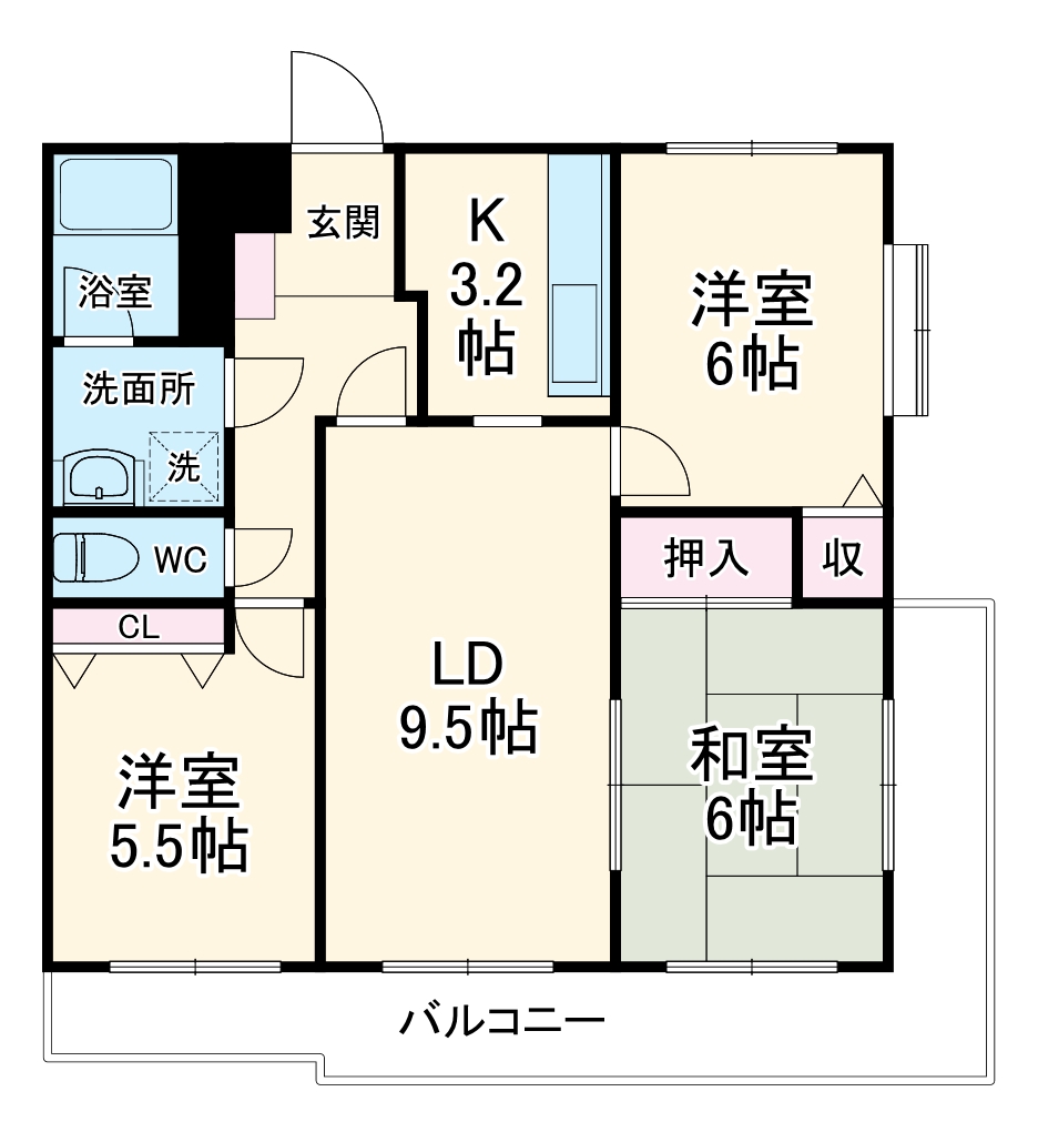 ドミールいぶき野の間取り
