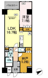 サンジョイアゼロ・411号室の間取り