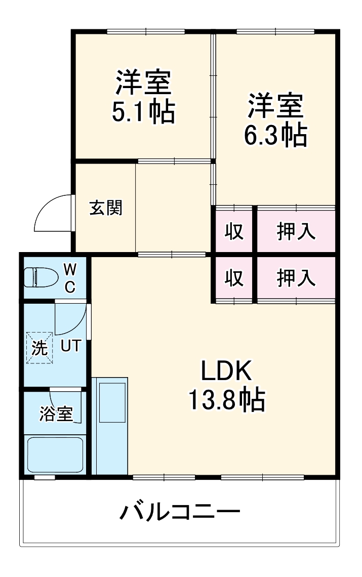 山根台第2住宅 C棟の間取り