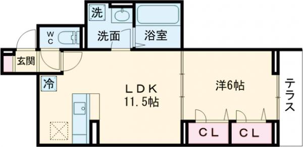 D-ROOM松木Aの間取り