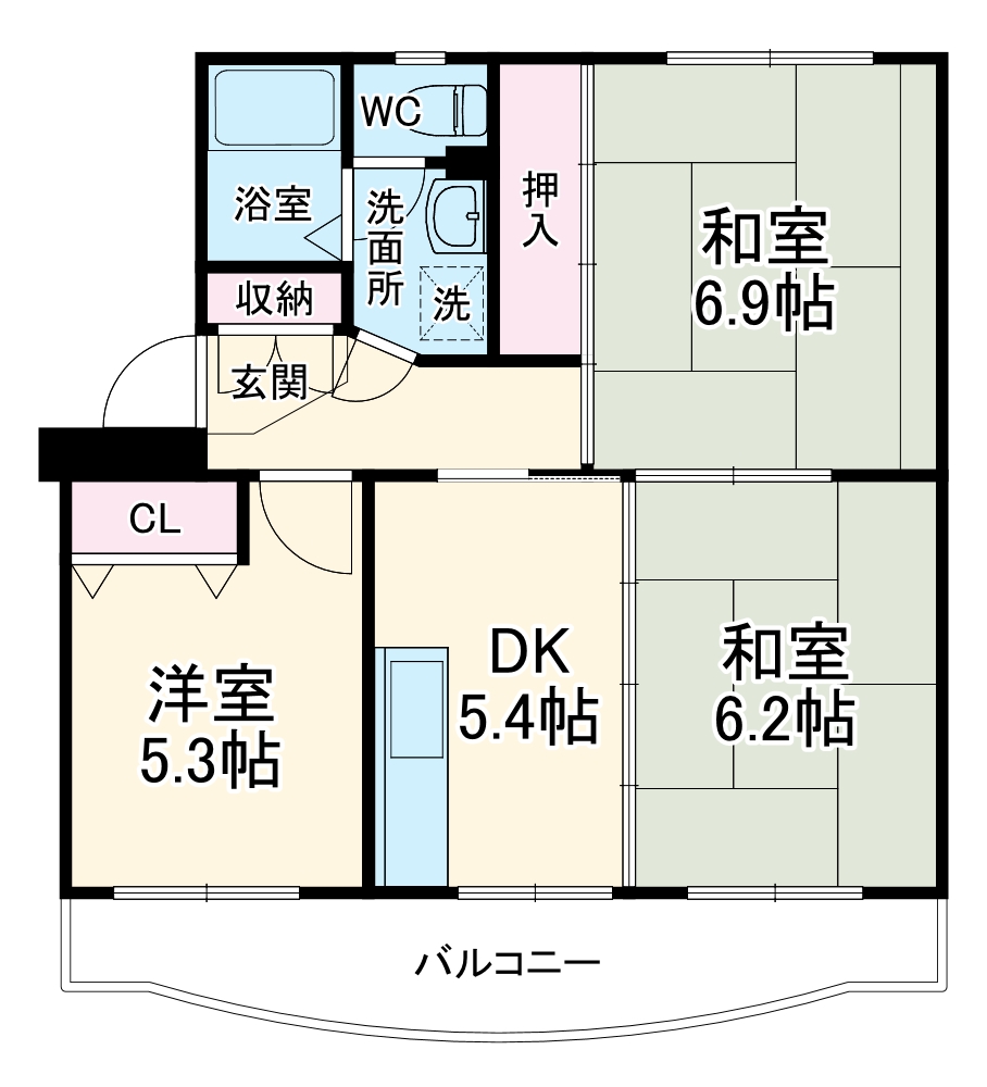 富士ハイツの間取り
