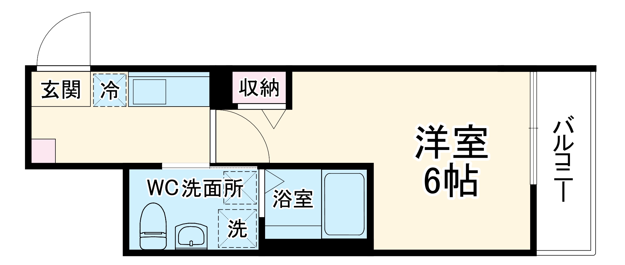 ラ　リヴィエール　テール稲毛・104号室の間取り