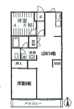 中新井ブルームハイツの間取り