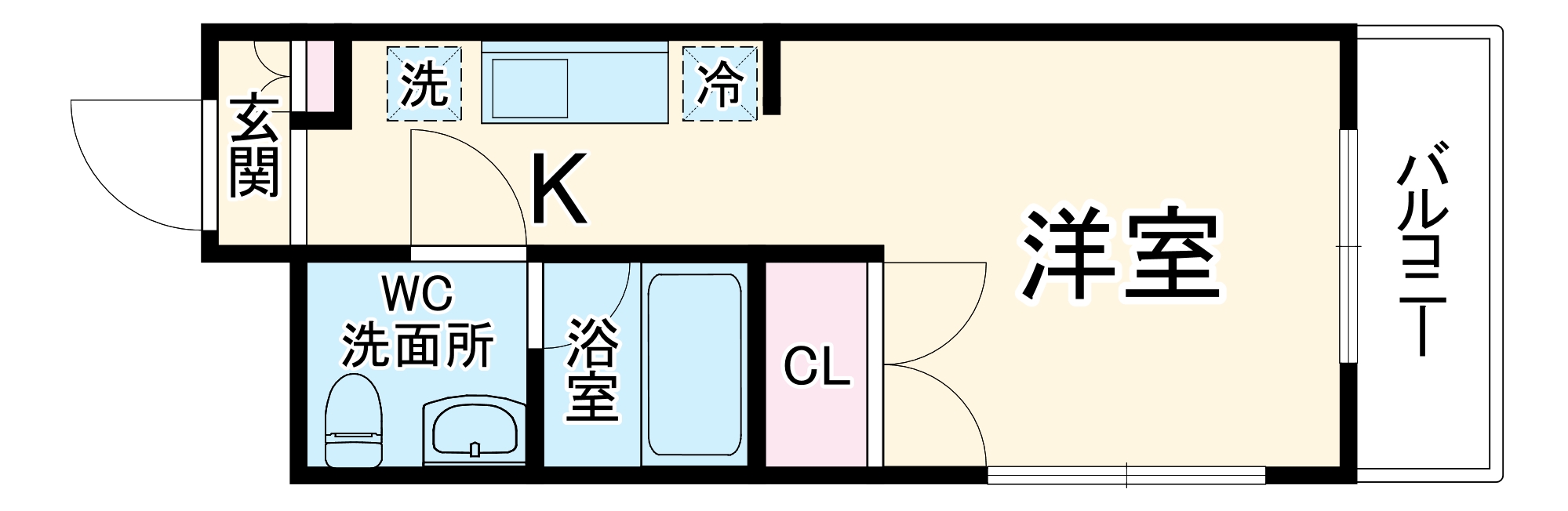 八番の完工年月(2011年2月)築の賃貸マンションの間取り