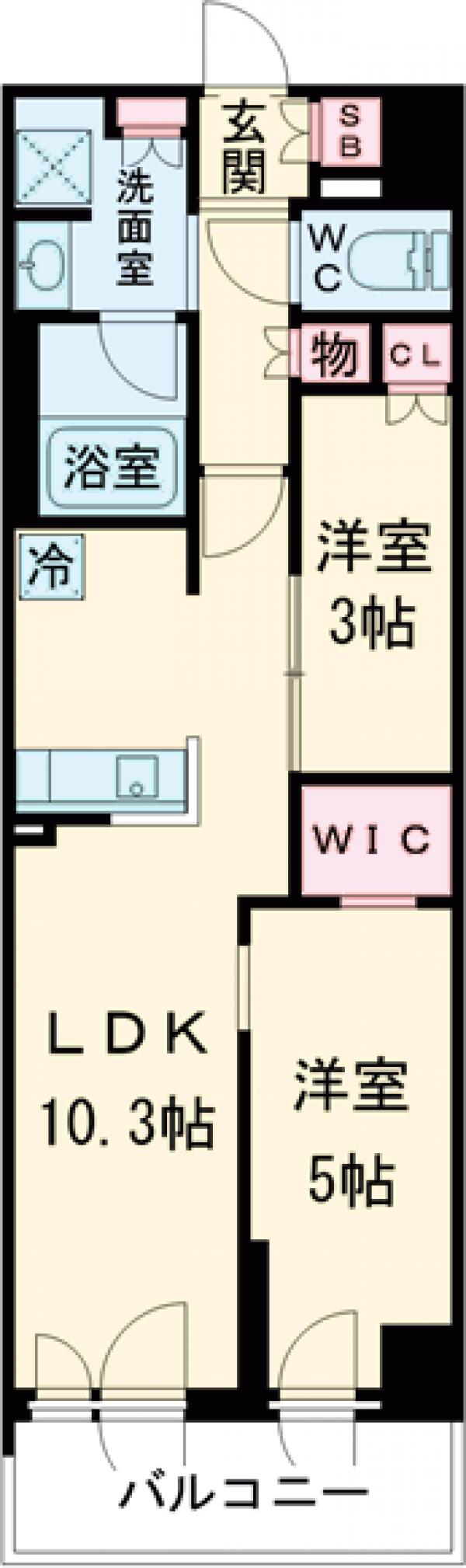 パークアクシス品川天王洲アイルの間取り