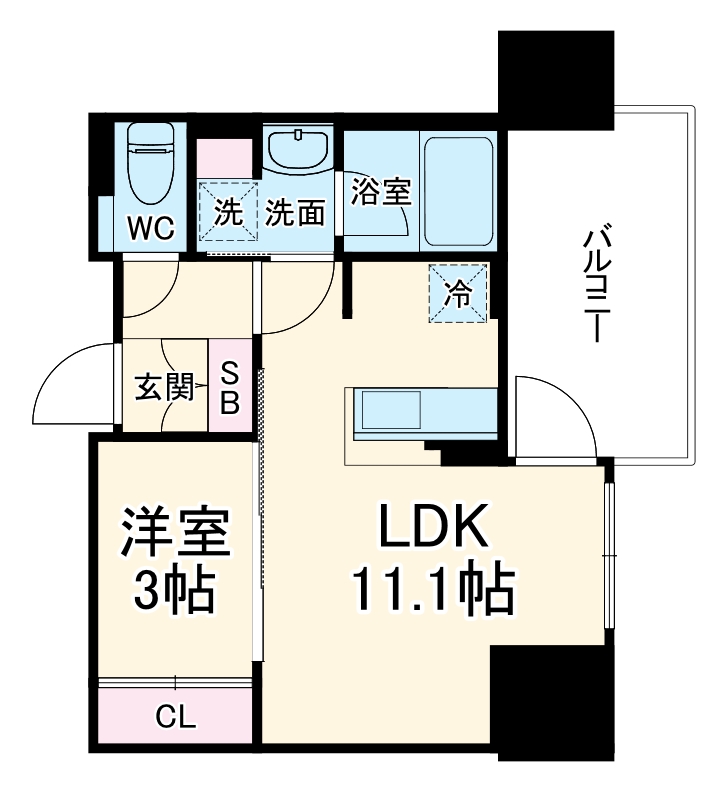 コンフォリア・リヴ本町WEST Qの間取り
