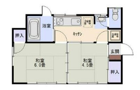 山岸貸家３２９－３－４・1号室の間取り