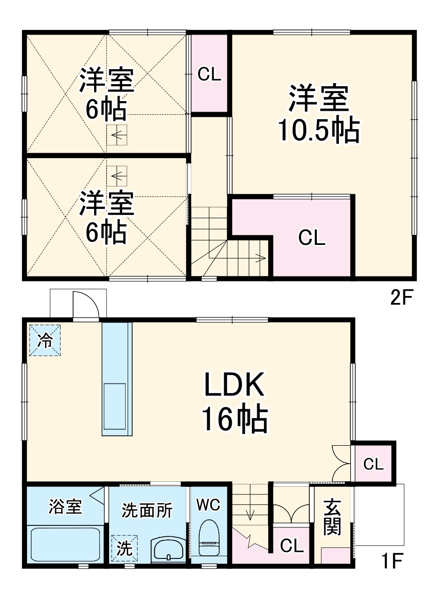 ハーヴェスト広沢Ⅰの間取り