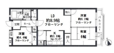 ブランニュー別所４号棟の間取り