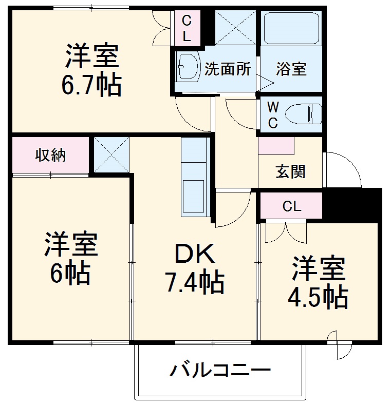 ファミール1の間取り