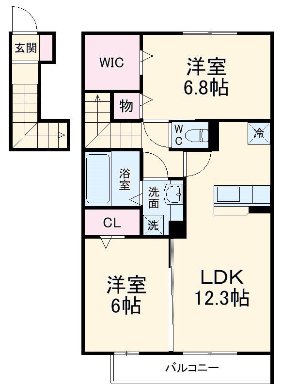 La・Luce Keyaki Aの間取り