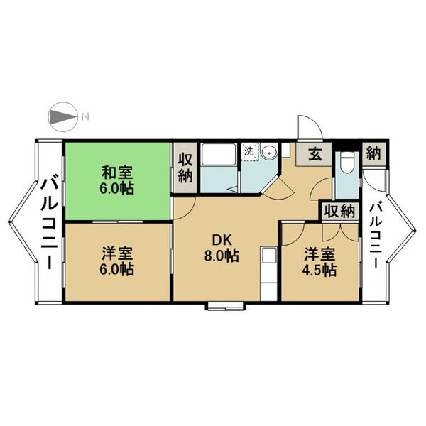 サンシャイン平和の間取り