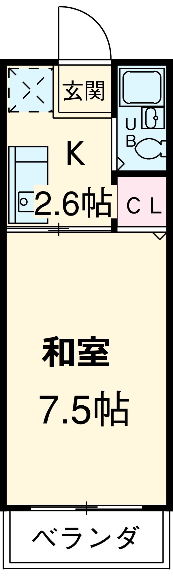 しみづ荘Ⅱの間取り