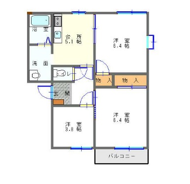 大伊ハイツCの間取り